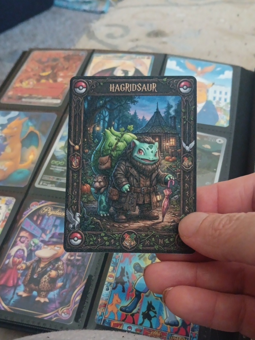 Pokemon Hagridsaur Collectible Card — Green & Brown Artwork